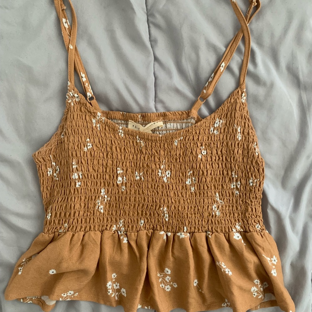 cropped floral tank
